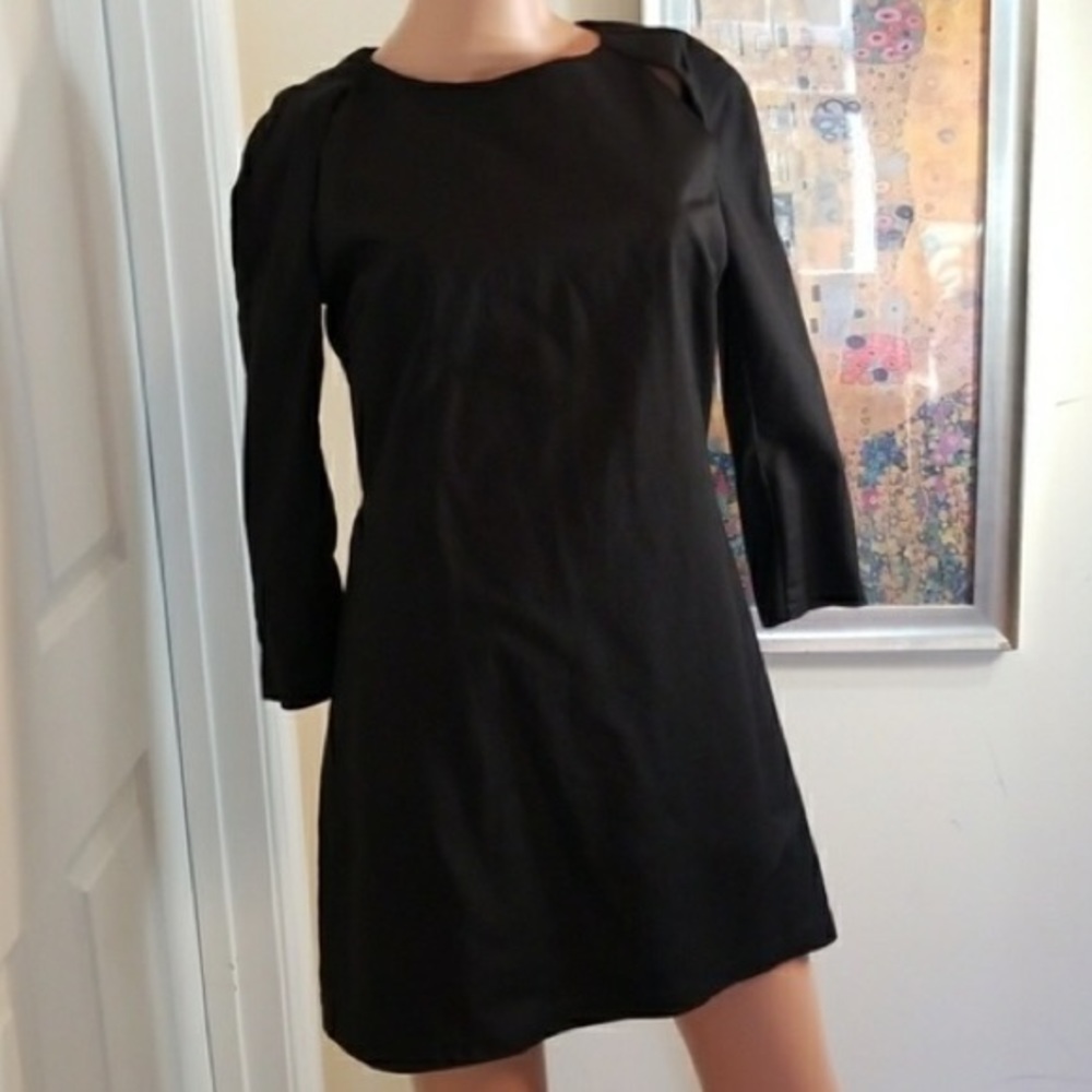 Black Midi Dress with back cutouts
